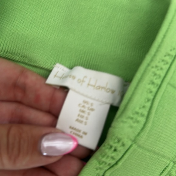 House of Harlow 1960 Lime Green Knit midi skirt set - Picture 5 of 8